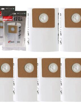 Shop-Vac 90668 2-2.5 Gallon Disposible Filter Bags,6 Pack
